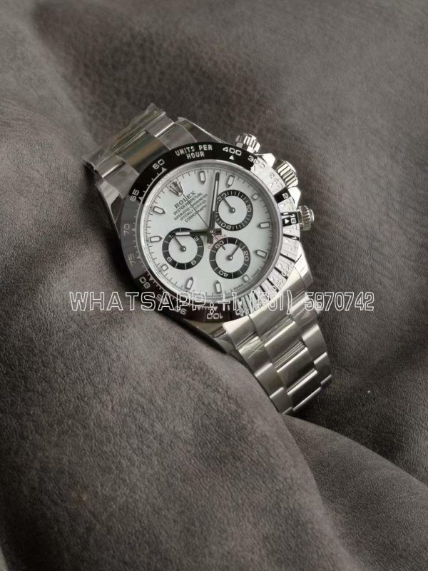 Rolex Daytona 116500 LN SS 904L White Dial Swiss 4130 VS Factory