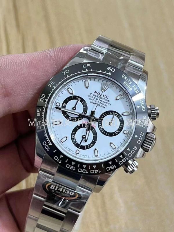 Rolex Daytona 116500 SS 904L White Dial Ceramic Bezel Swiss 4130 BT Factory