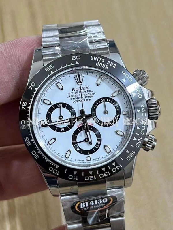 Rolex Daytona 116500 SS 904L White Dial Ceramic Bezel Swiss 4130 BT Factory