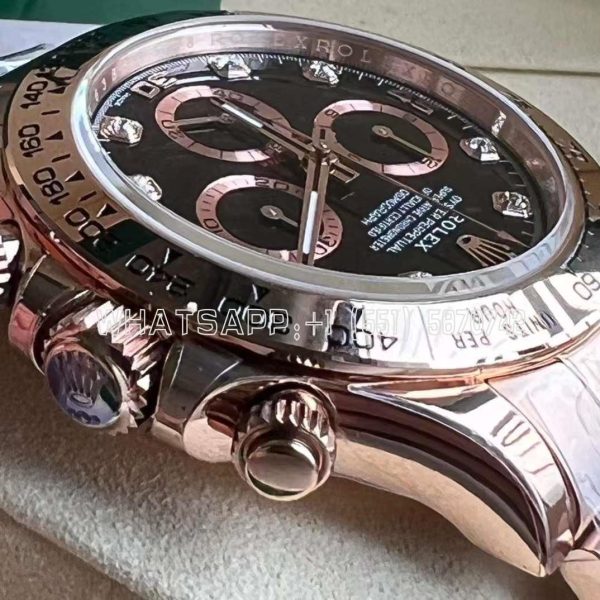 Rolex Daytona 116505 Everest gold black dial diamond Swiss 4130 BT Factory - Image 6