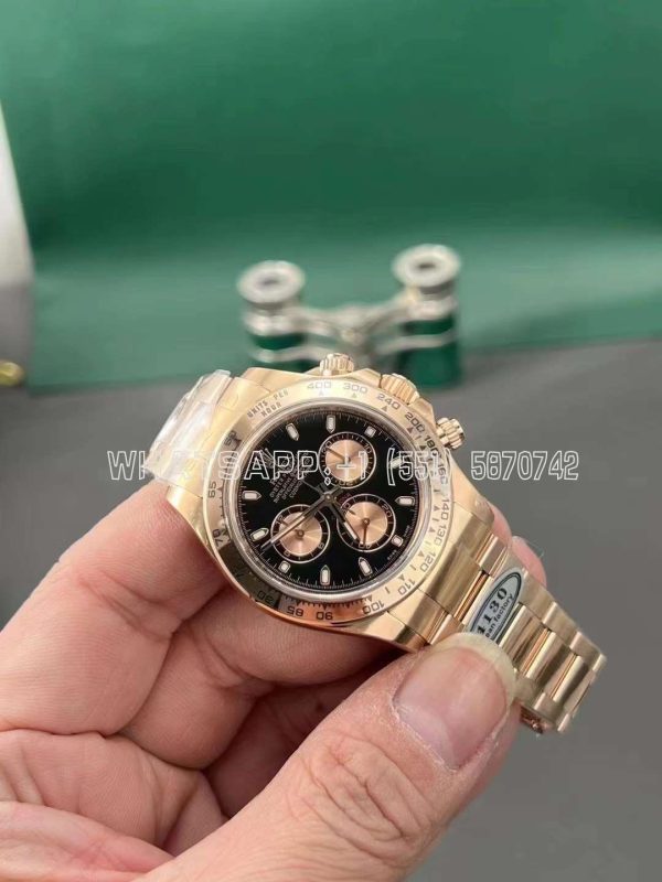 Rolex Daytona 116505 Rose Gold Plated SS 904L Black Dial Swiss 4130 Clean Factory