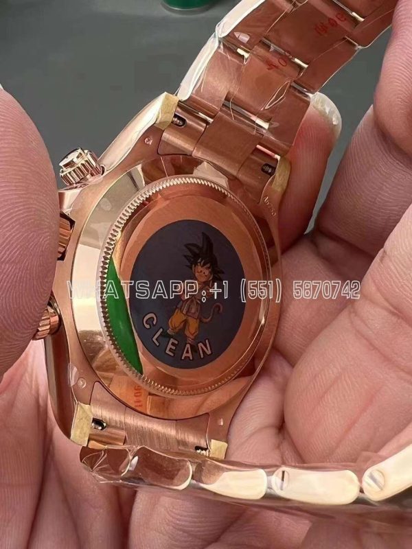 Rolex Daytona 116505 Rose Gold Plated SS 904L Black Dial Swiss 4130 Clean Factory - Image 7