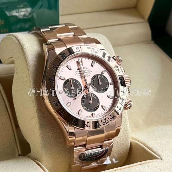 Rolex Daytona 116505 Rose Gold Plated SS 904L Rose Dial Swiss 4130 BT Factory