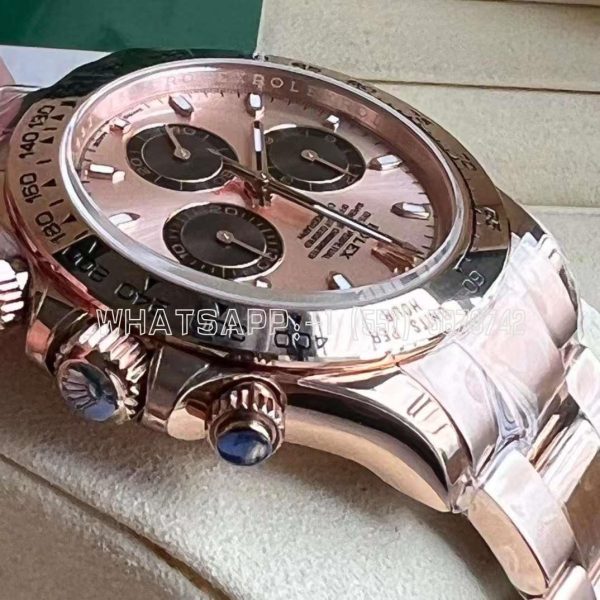 Rolex Daytona 116505 Rose Gold Plated SS 904L Rose Dial Swiss 4130 BT Factory