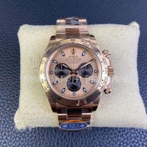 Rolex Daytona 116505 Rose Gold Plated SS 904L Rose Dial Swiss 4130 Clean Factory