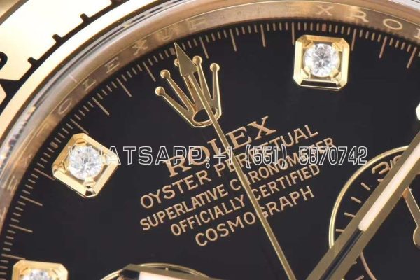 Rolex Daytona 116508 Black Dial with Diamond Markers in Yellow Gold Swiss 4130 Clean Factory - Image 4