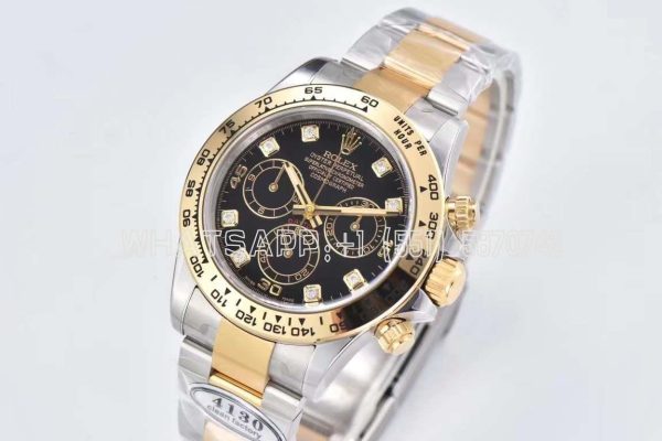 Rolex Daytona 116508 Black Dial with Diamond Markers Swiss 4130 Clean Factory