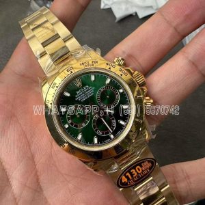 Rolex Daytona 116508 Green Dial on YG Bracelet SH4130 QF Factory