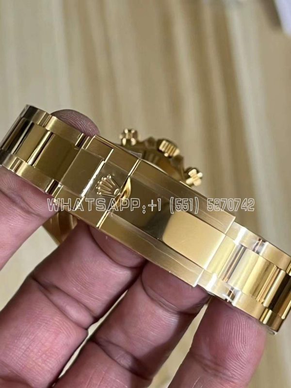 Rolex Daytona 116508 Paul Newman Yellow Gold Plated SS 904L Black Dial Swiss 4130 BT Factory - Image 8