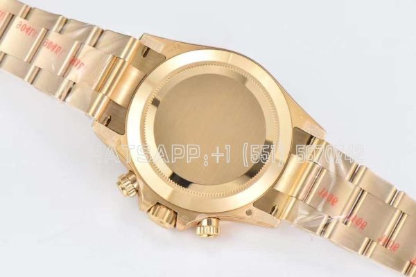Rolex Daytona 116508 Paul Newman Yellow Gold Plated SS 904L Black Dial Swiss 4130 Clean Factory - Image 7