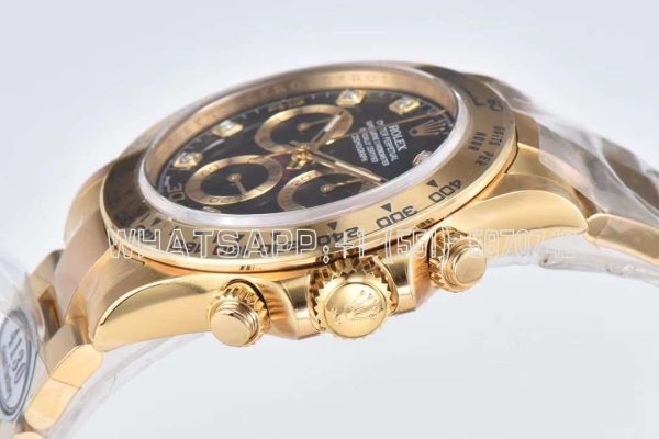 Rolex Daytona 116508 Yellow Gold black dial diamond Swiss 4130 Clean Factory - Image 5