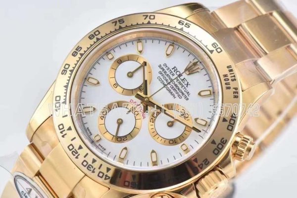 Rolex Daytona 116508 Yellow Gold White Dial Swiss 4130 Clean Factory