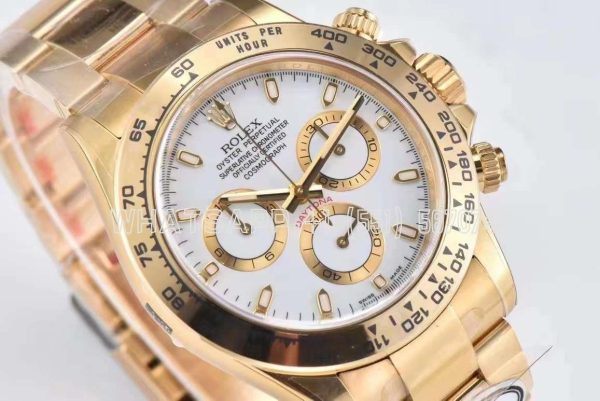 Rolex Daytona 116508 Yellow Gold White Dial Swiss 4130 Clean Factory