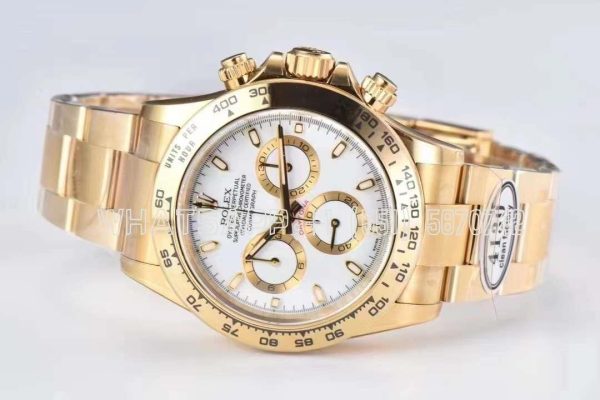Rolex Daytona 116508 Yellow Gold White Dial Swiss 4130 Clean Factory