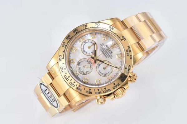 Rolex Daytona 116508 yellow gold with mother-of-pearl dial Swiss 4130 Clean Factory