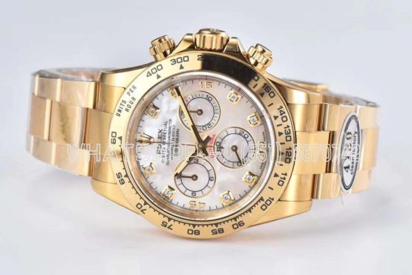 Rolex Daytona 116508 yellow gold with mother-of-pearl dial Swiss 4130 Clean Factory