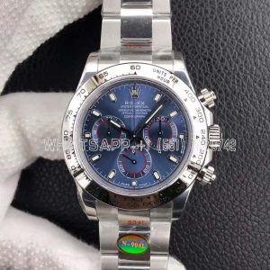 Rolex Daytona 116509 SS 904L Blue Dial Swiss 4130 NOOB Factory