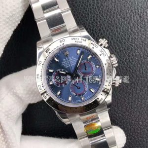 Rolex Daytona 116509 SS 904L Blue Dial Swiss 4130 NOOB Factory