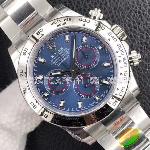 Rolex Daytona 116509 SS 904L Blue Dial Swiss 4130 NOOB Factory