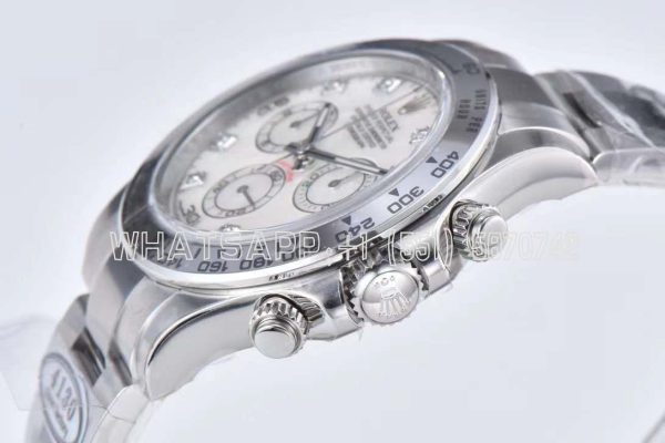 Rolex Daytona 116509 White MOP Dial with Diamond Markers Swiss 4130 Clean Factory