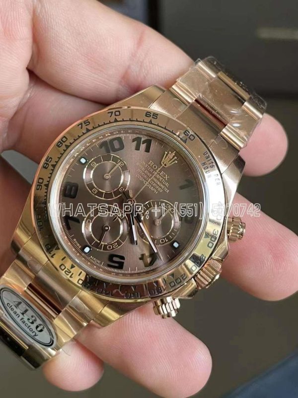 Rolex Daytona 116515LN 18K Rose Gold Chocolate Dial Swiss 4130 Clean Factory