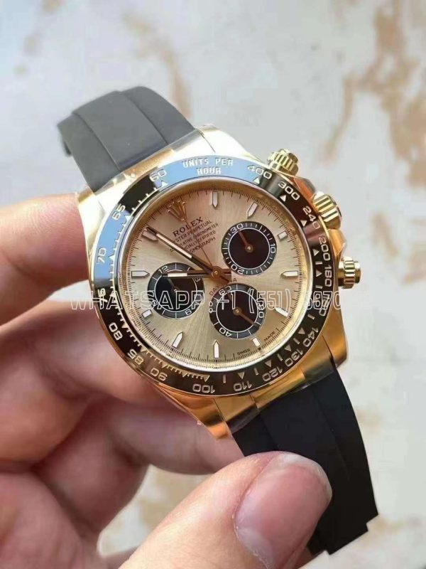 Rolex Daytona 116518 LN Yellow Gold Champagne Dial Swiss 4130 Clean Factory