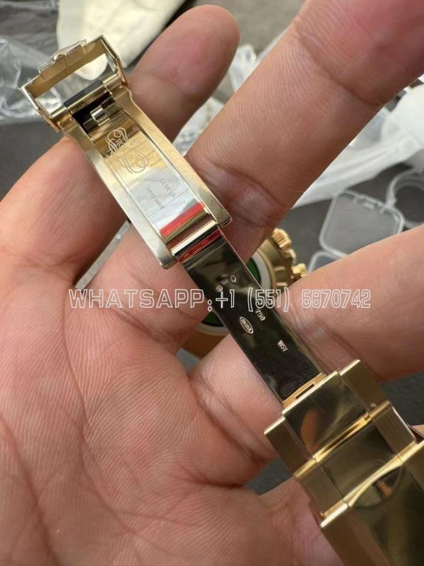 Rolex Daytona 116518 YG Orange Crystal Bezel Best Edition Black Dial on Oysterflex Strap 4130 BT Factory - Image 5