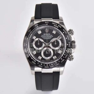 Rolex Daytona 116519 Black Dial on Oysterflex Strap SH4130 Clean Factory