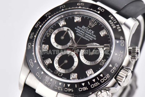 Rolex Daytona 116519 Black Dial on Oysterflex Strap SH4130 Clean Factory