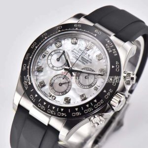 Rolex Daytona 116519LN White MOP Dial with Diamond Markers Swiss 4130 Clean Factory