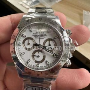 Rolex Daytona 116520 SS 904L White Dial Swiss 4130 Clean Factory