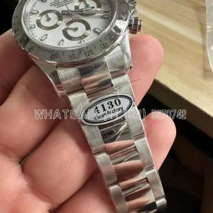 Rolex Daytona 116520 SS 904L White Dial Swiss 4130 Clean Factory