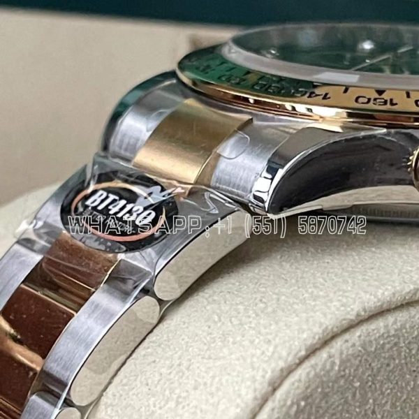 Rolex Daytona 116523 SS 904L & Yellow Gold Black Dial Diamond Markers Swiss 4130 BT Factory - Image 8