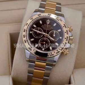 Rolex Daytona 116523 SS 904L & Yellow Gold Black Dial Swiss 4130 BT Factory