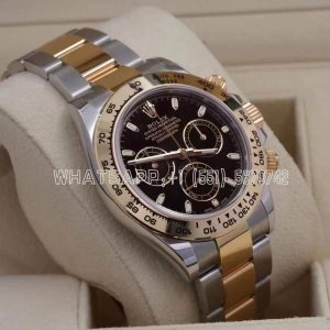 Rolex Daytona 116523 SS 904L & Yellow Gold Black Dial Swiss 4130 BT Factory