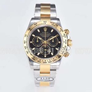 Rolex Daytona 116523 SS 904L & Yellow Gold Black Dial Swiss 4130 Clean Factory