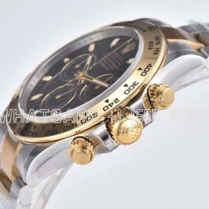 Rolex Daytona 116523 SS 904L & Yellow Gold Black Dial Swiss 4130 Clean Factory