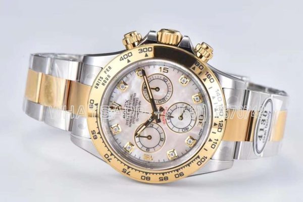 Rolex Daytona 116523 steel and yellow gold with mother-of-pearl dial Swiss 4130 Clean Factory