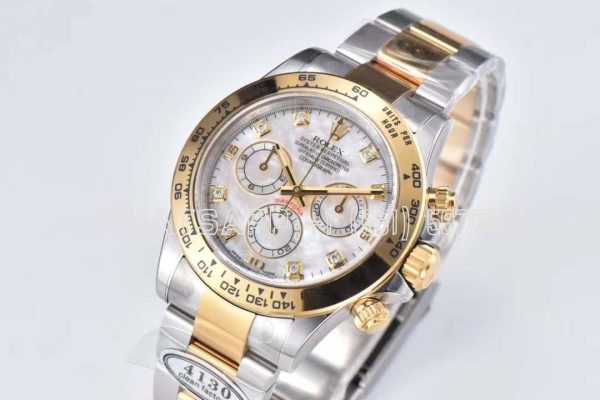 Rolex Daytona 116523 steel and yellow gold with mother-of-pearl dial Swiss 4130 Clean Factory