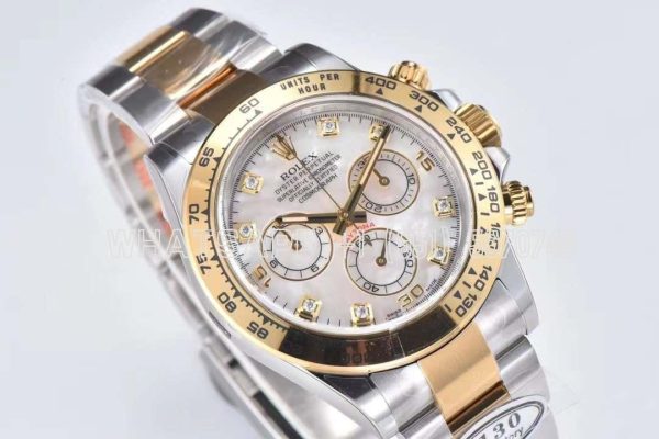 Rolex Daytona 116523 steel and yellow gold with mother-of-pearl dial Swiss 4130 Clean Factory