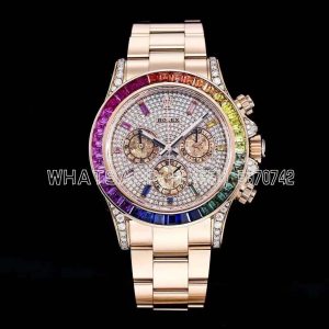 Rolex Daytona 116595 RBOW With 18K Rose Gold Diamond Dial Swiss 4130 Clean Factory
