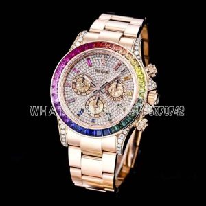 Rolex Daytona 116595 RBOW With 18K Rose Gold Diamond Dial Swiss 4130 Clean Factory