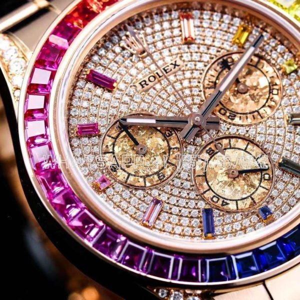 Rolex Daytona 116595 RBOW With 18K Rose Gold Diamond Dial Swiss 4130 Clean Factory - Image 4