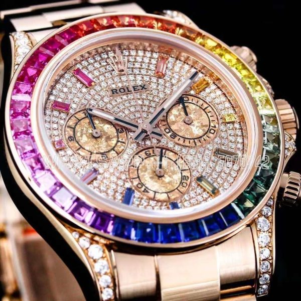 Rolex Daytona 116595 RBOW With 18K Rose Gold Diamond Dial Swiss 4130 Clean Factory - Image 7