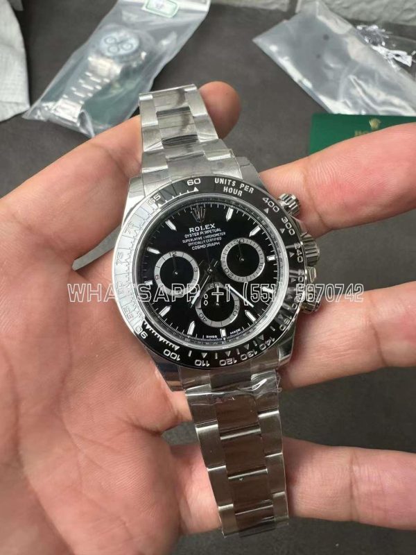 Rolex Daytona 126500 Black Dial on SS Bracelet Strap SH4131 VS Factory