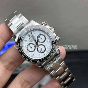 Rolex Daytona 126500 White Dial on SS Bracelet Strap SH4131 VS Factory