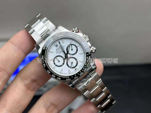 Rolex Daytona 126500 White Dial on SS Bracelet Strap SH4131 VS Factory