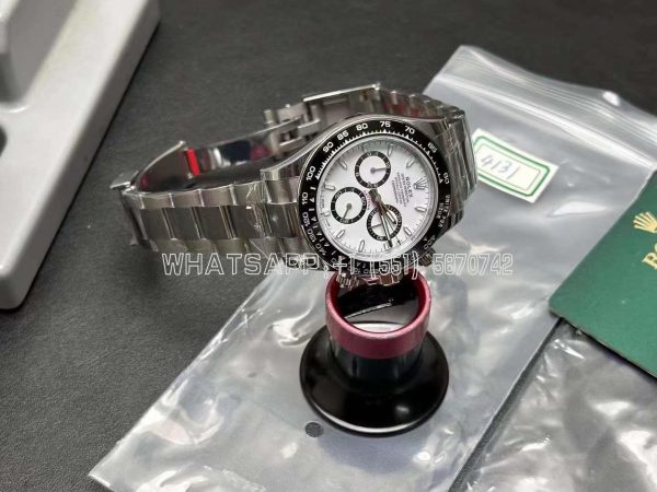 Rolex Daytona 126500 White Dial on SS Bracelet Strap SH4131 VS Factory
