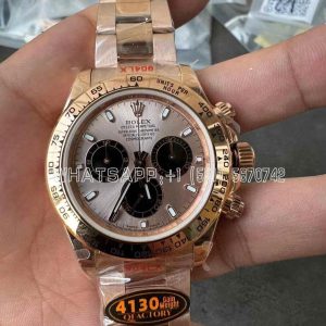 Rolex Daytona 126505 RG/Black Dial on RG Braclet 4130 QF Factory