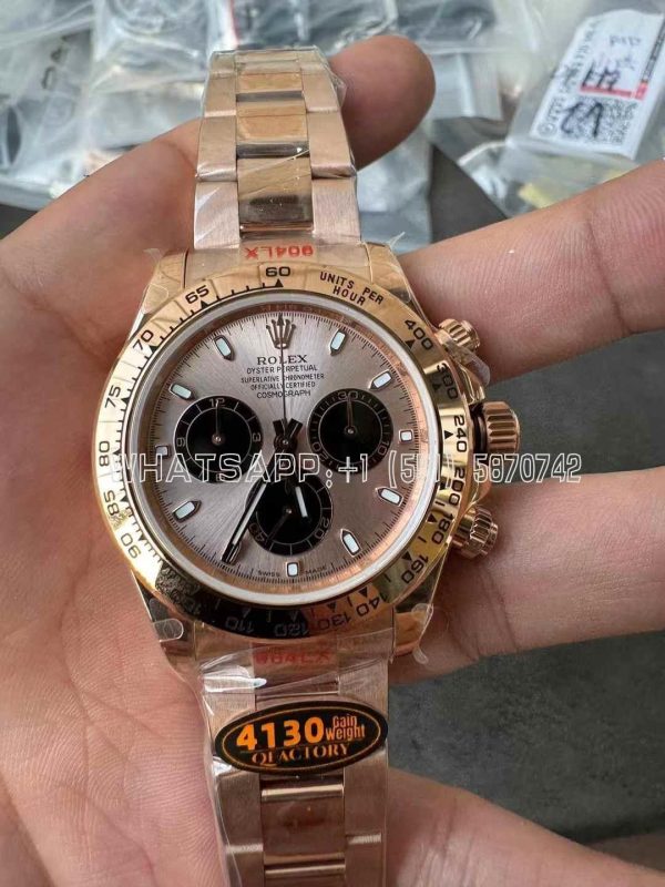 Rolex Daytona 126505 RG/Black Dial on RG Braclet 4130 QF Factory